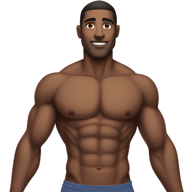 athetlic man shirtless emoji