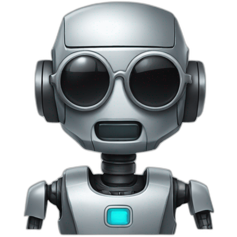 Robot wearing sunglasses and shirt emoji