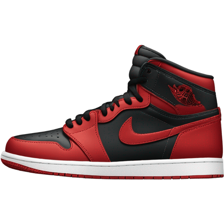 Black and red Jordan 1 single shoe emoji