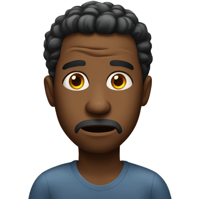 Confused black man emoji