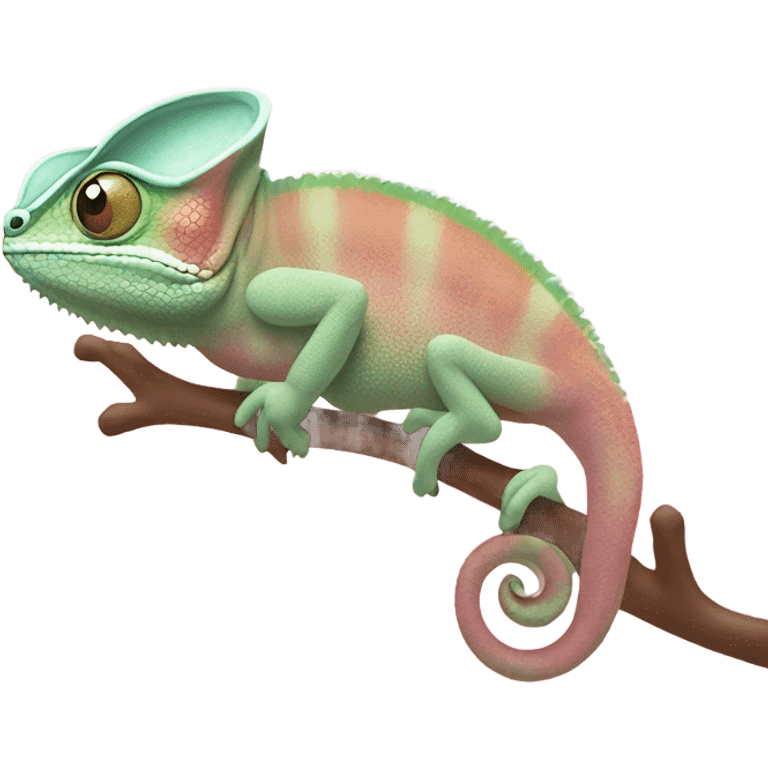 Baby pink chameleon  emoji