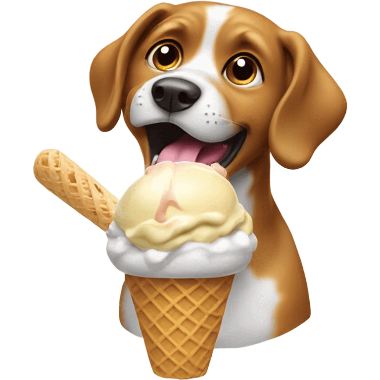 dog eating ice cream  emoji