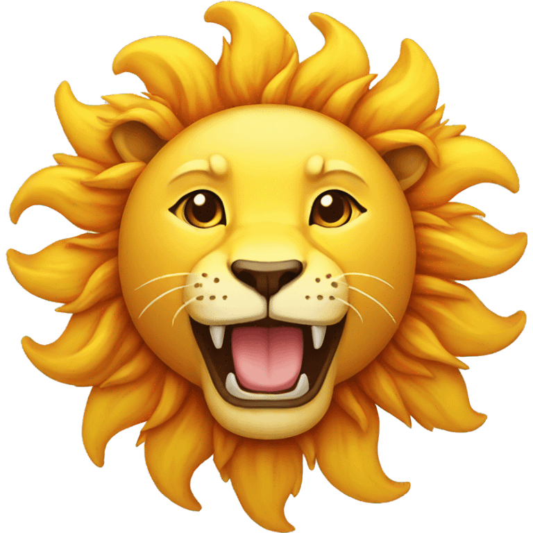 Sun with lion emoji