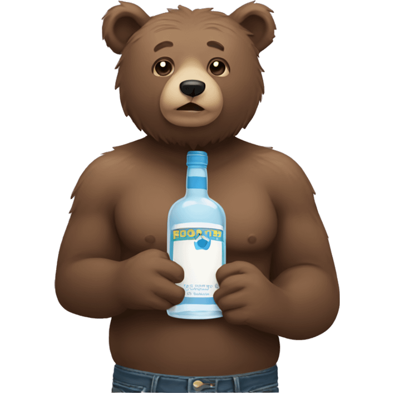 Gay bear drinking vodka  emoji