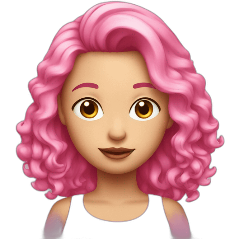 Pink haariges mädchen emoji