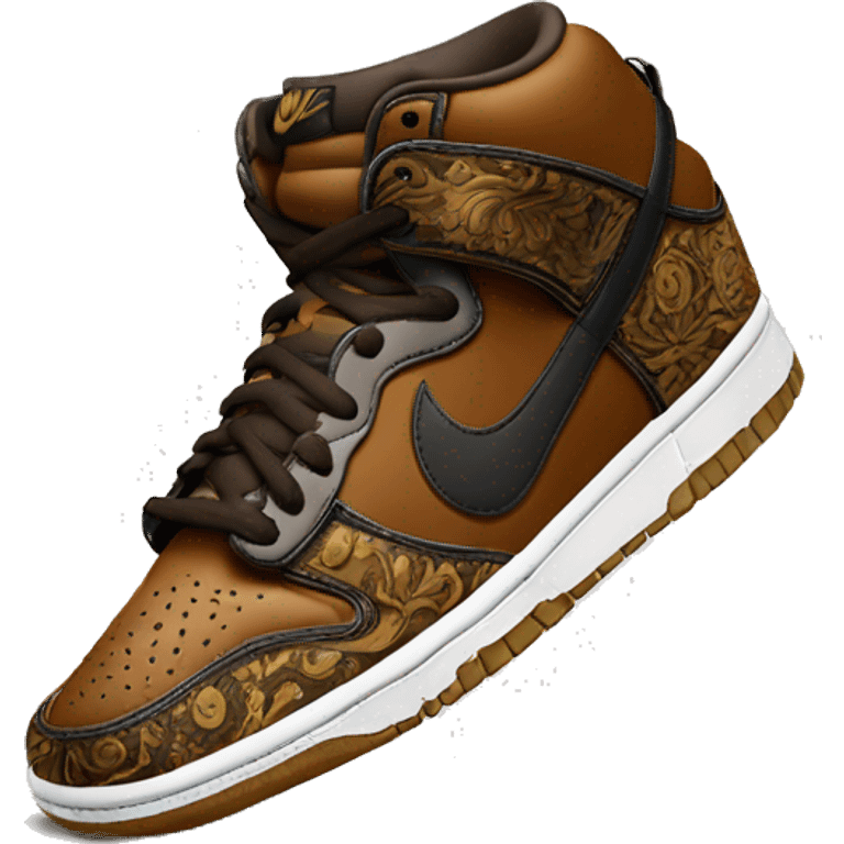 baroque brown nike dunks emoji