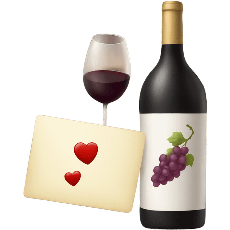 wine and a card emoji