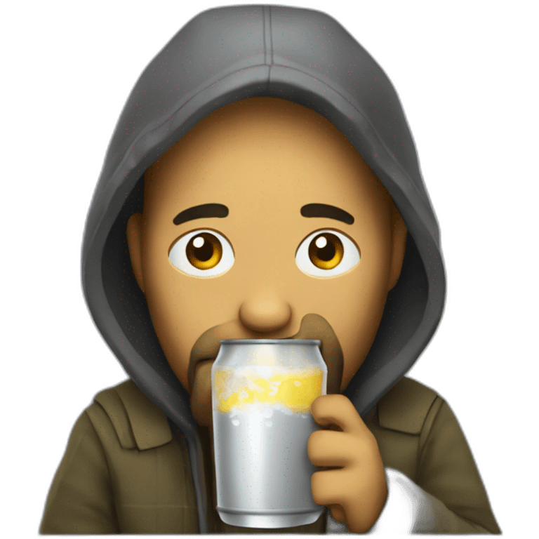 homless drinking emoji