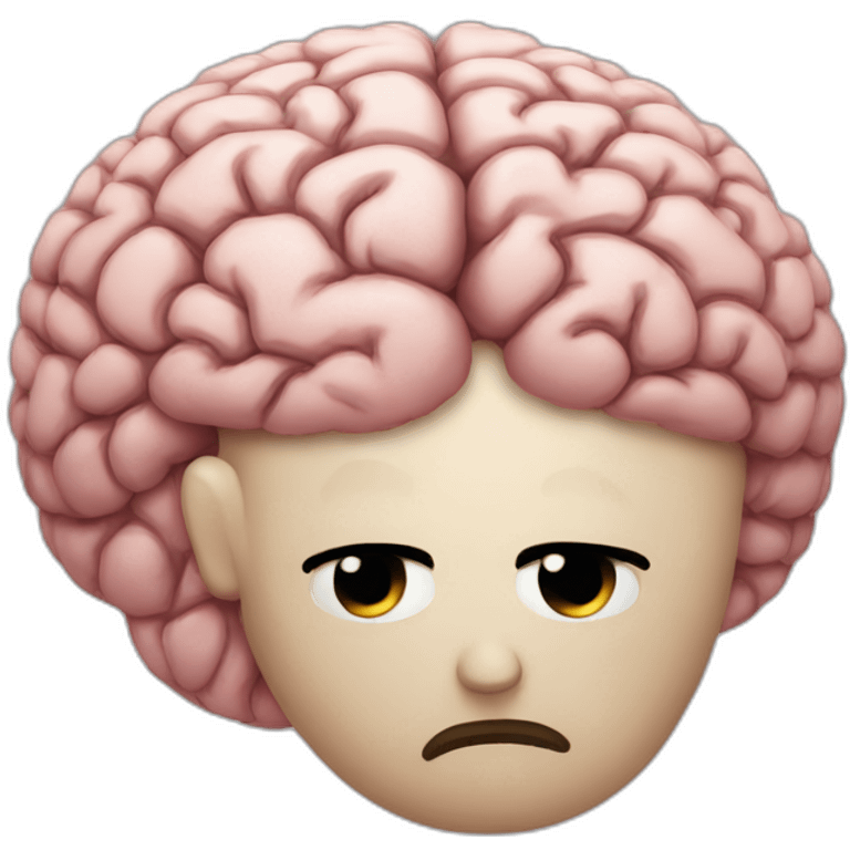 Sad brain emoji