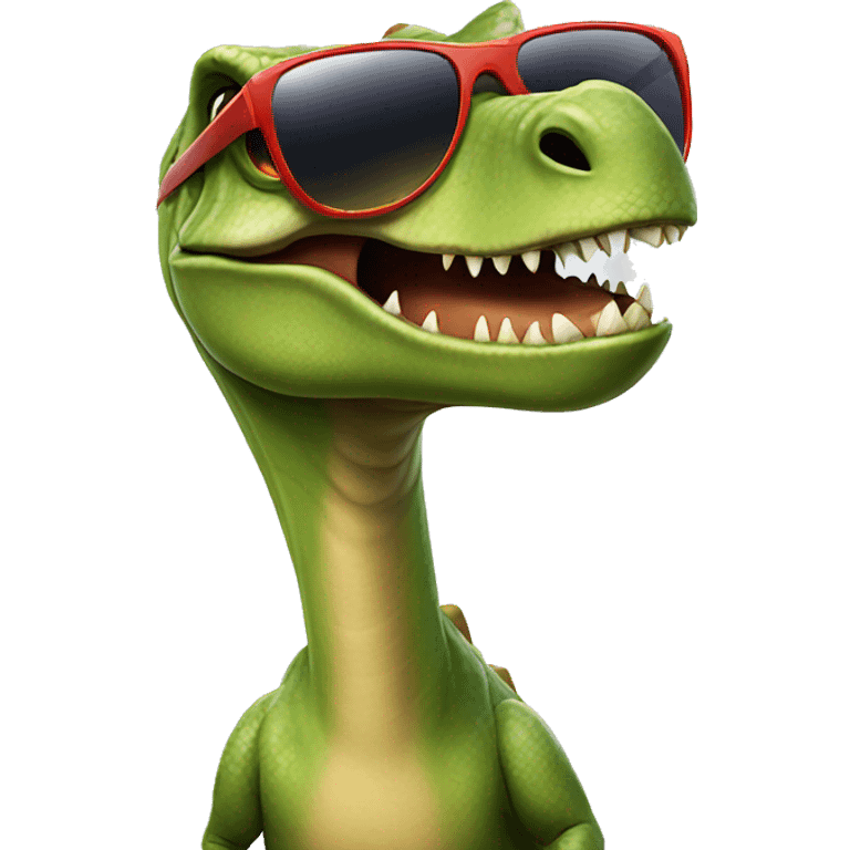 dinosaur with sunglasses emoji