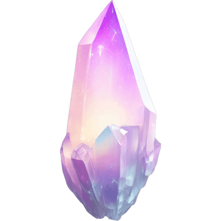 Pastel white iridescent nebula crystal shard emoji