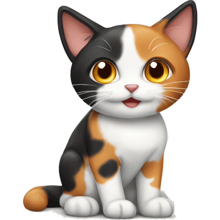 Cute calico cat emoji