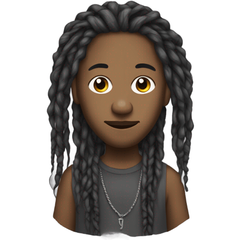 A rapper with dreadlocks and braids  emoji