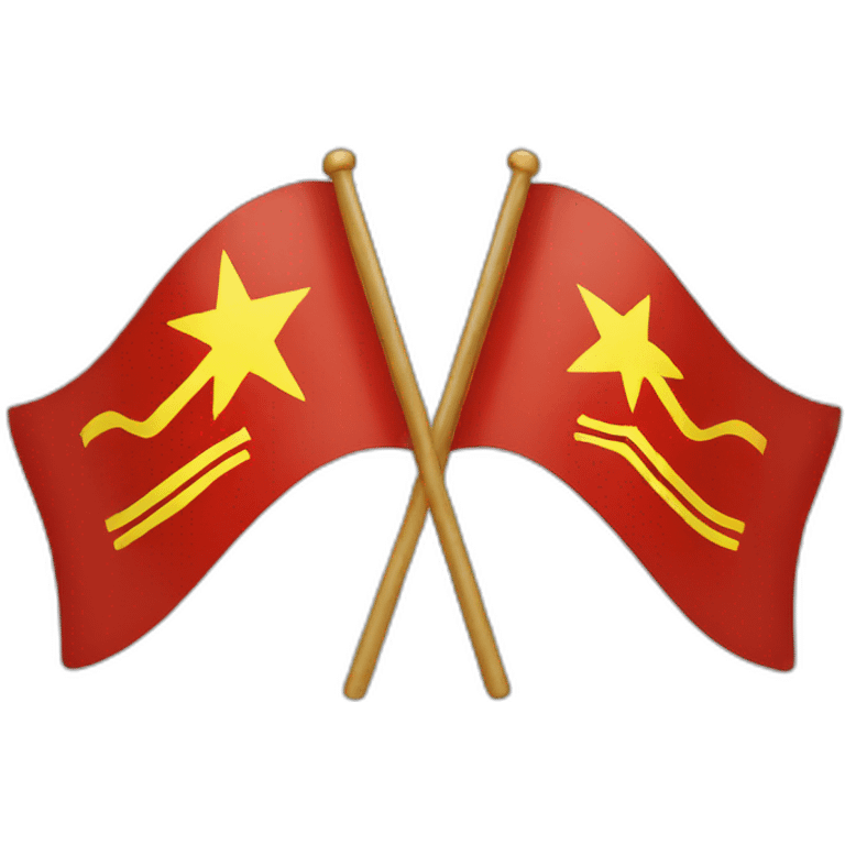 two soviet flags crossed emoji