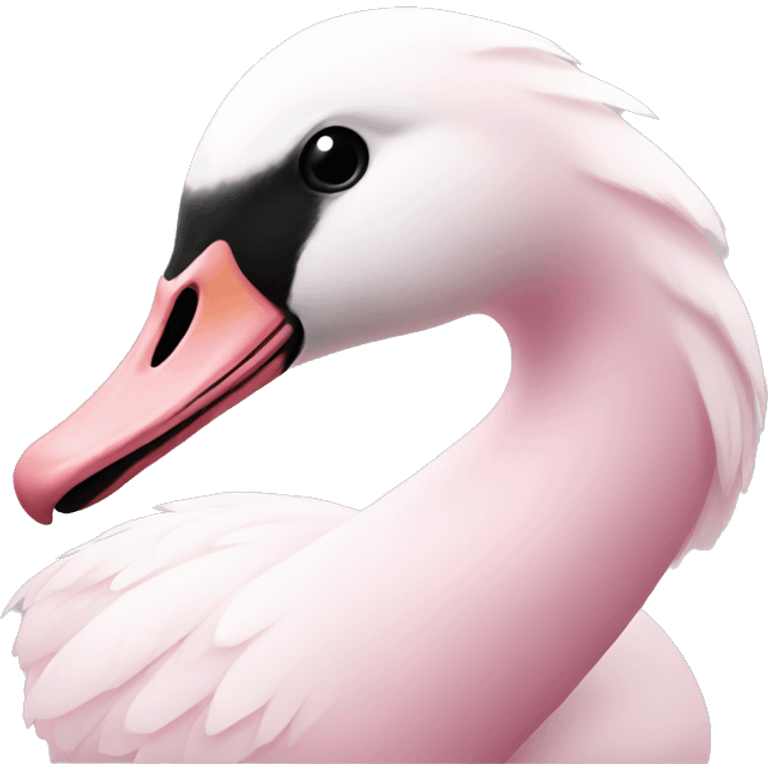 pastel pink swan emoji