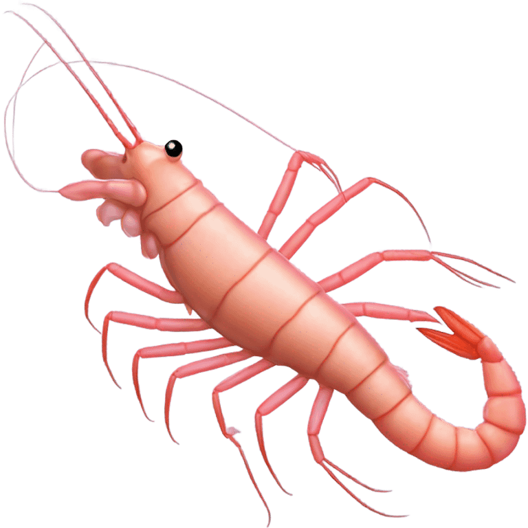 Pink shrimp emoji