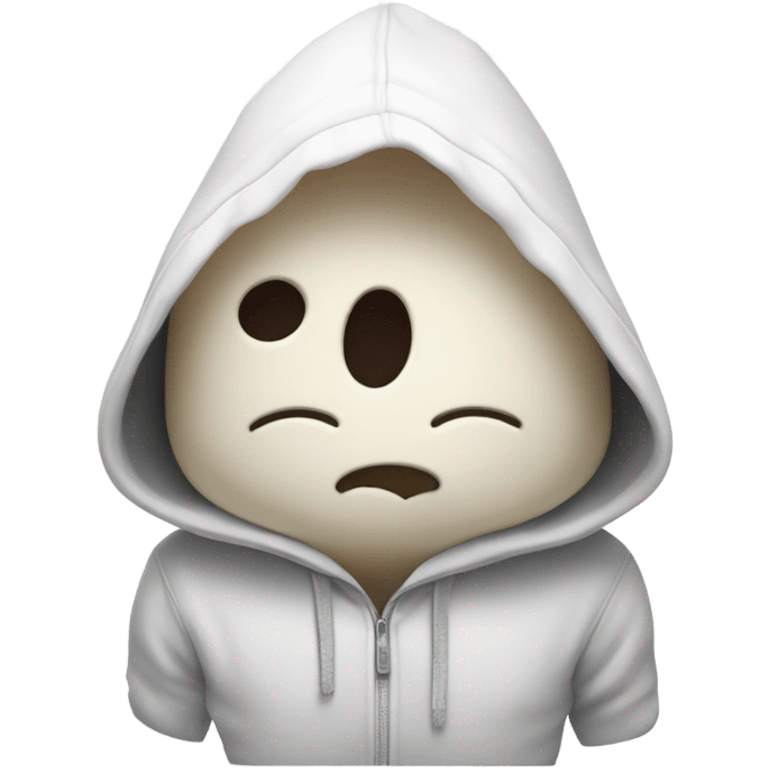 Marshmallow in a hoodie emoji