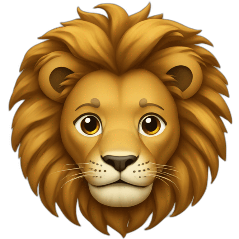 Lion sur homme emoji