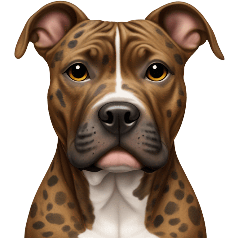 Brindle black nosed pitbull emoji