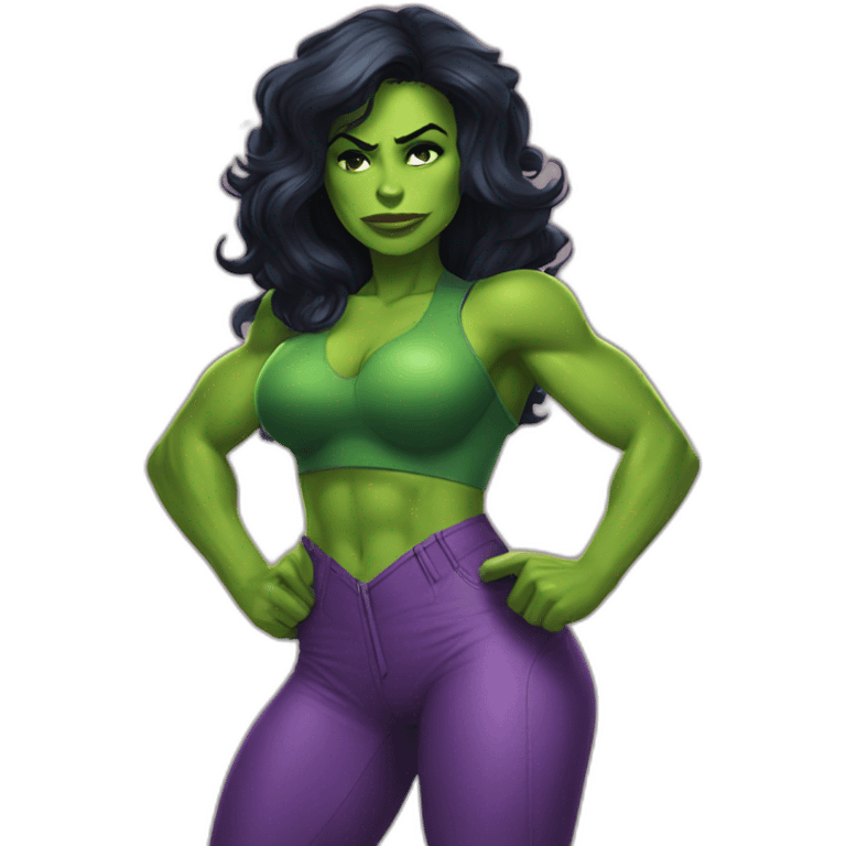 She-Hulk with phone in love emoji