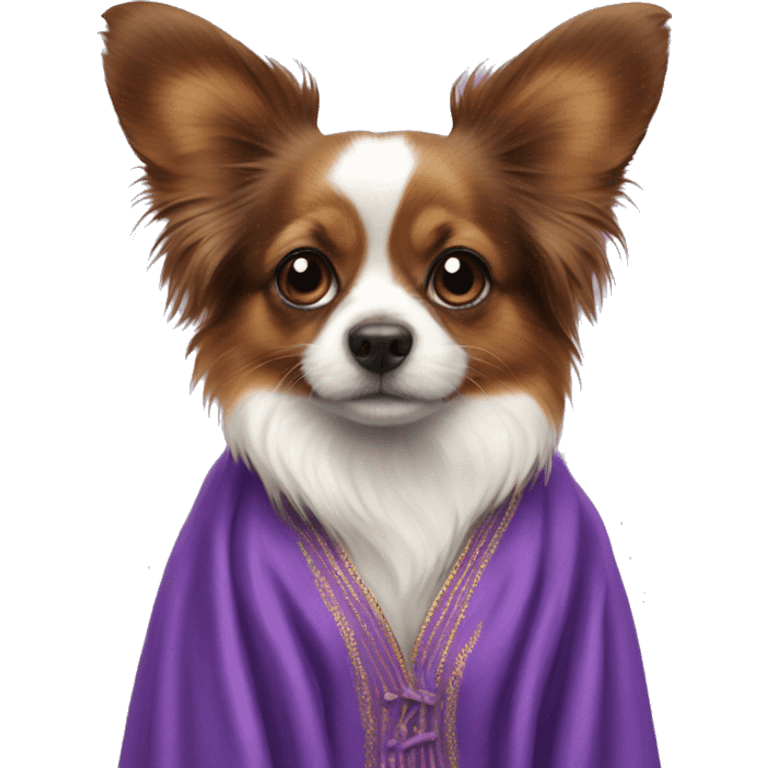 Papillon avec une robe violet  emoji