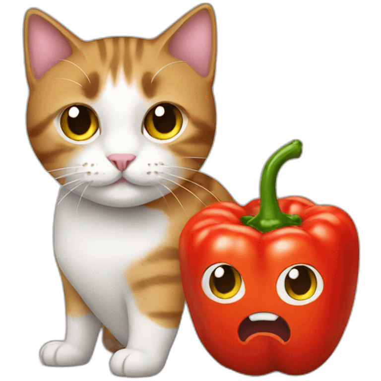 A cat with a pepper emoji