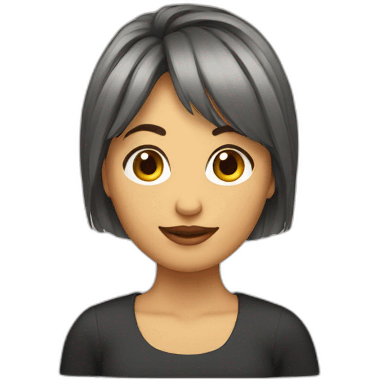 Mujer con flequillo emoji