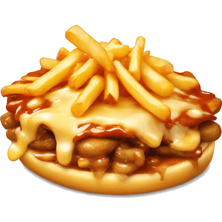 Poutine qui mange une poutine emoji