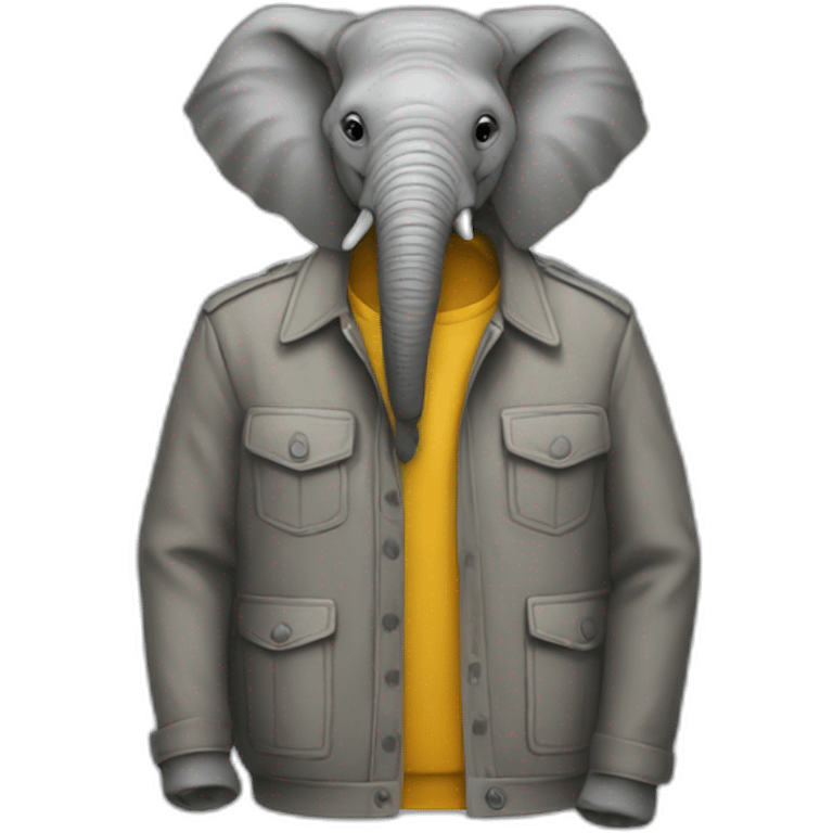 elephent wear jacket emoji