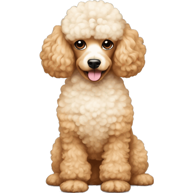 Apricot poodle with white chest emoji