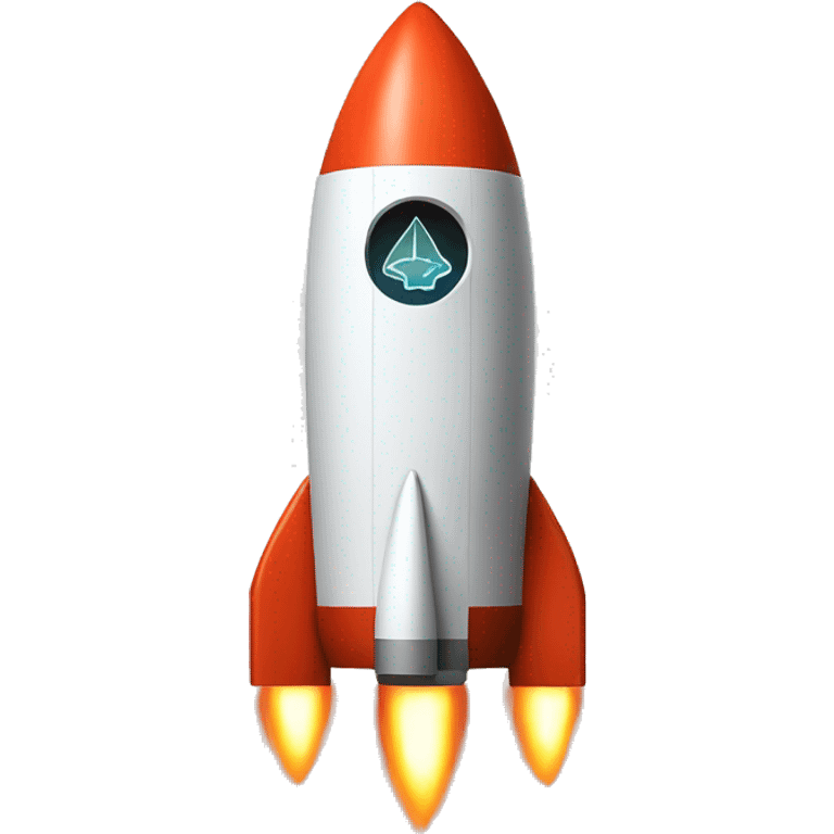 rocket with crypto solana colors  emoji