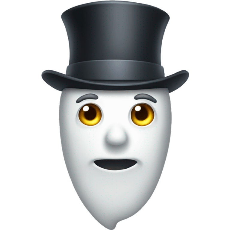 a smart ghost with a handsome face emoji