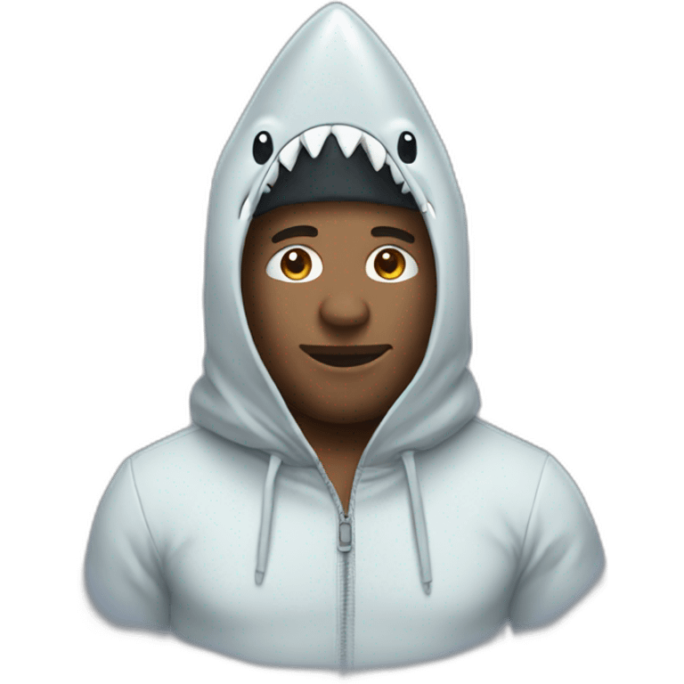 man with a shark onesie emoji