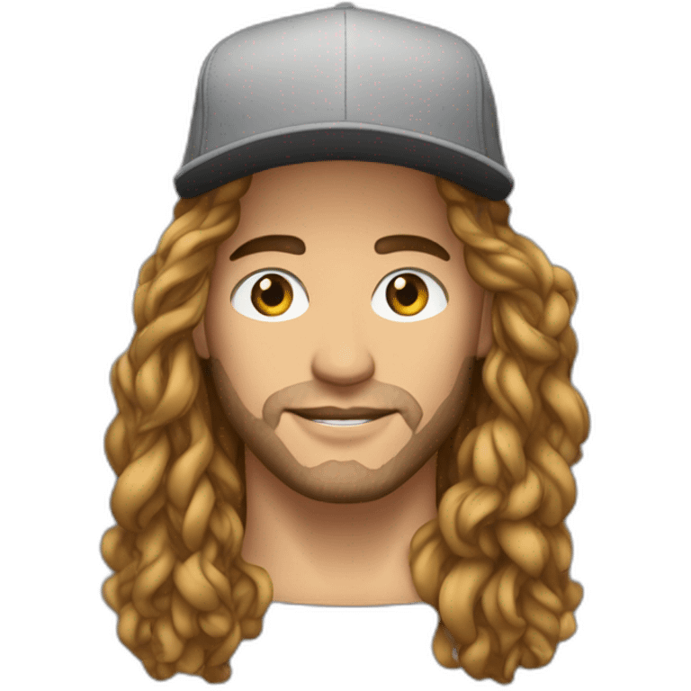 nekfeu- brun long hair- casquette emoji