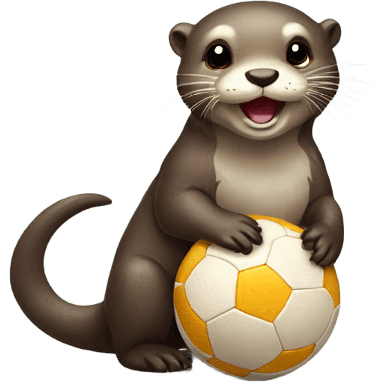 Cute otter playing with a ball emoji