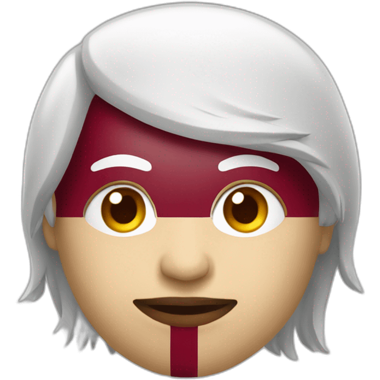 Latvian with the flag of Latvia emoji