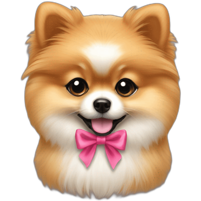 Pomeranian puppy bow emoji