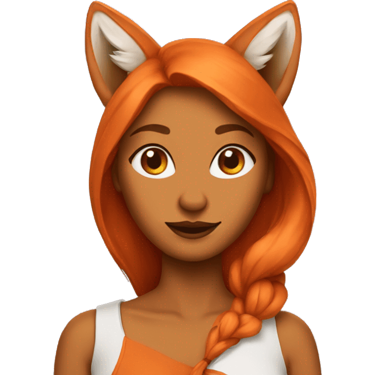 A fox as a woman emoji