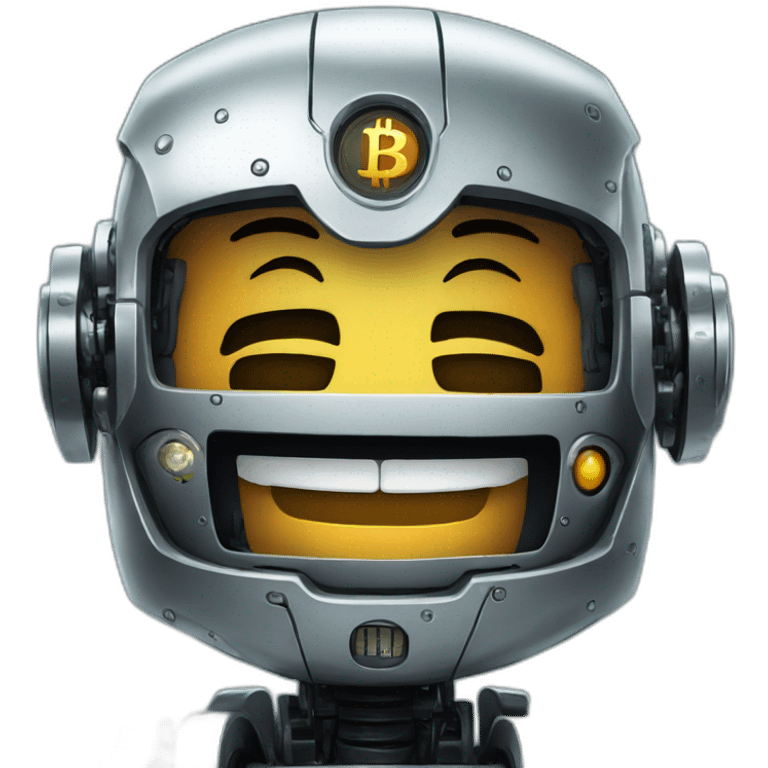 robot bitcoin smile emoji