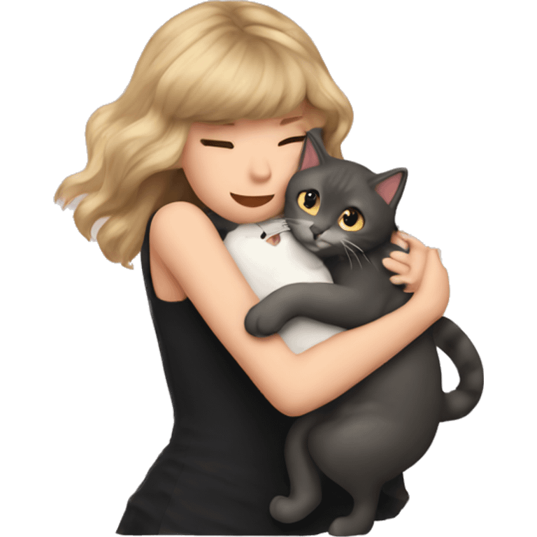 taylor swift hugging a cat emoji