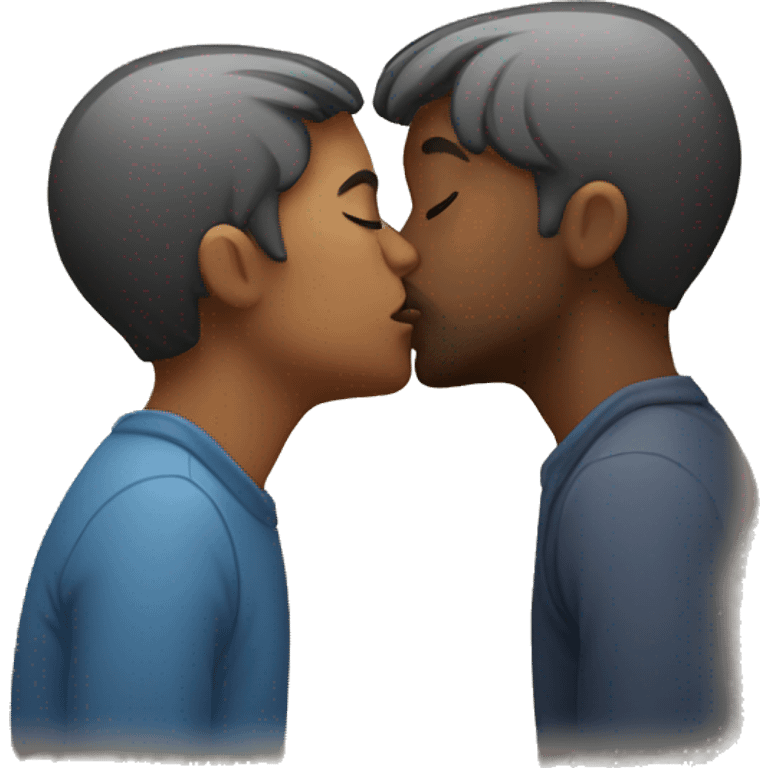 people passionately kissing emoji