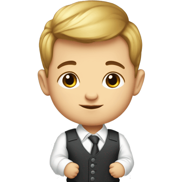 little baby boss, avec cheveux de bébé louis cartoon français emoji