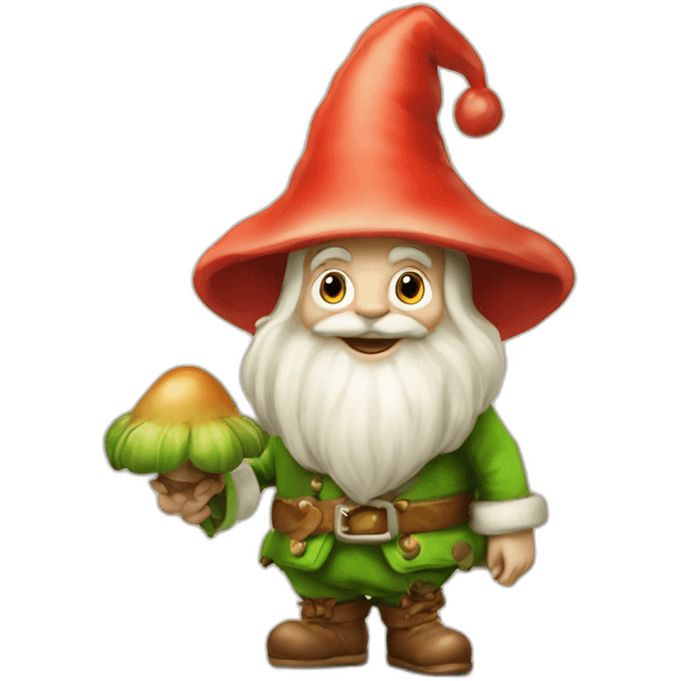 Lutin sur champignons emoji