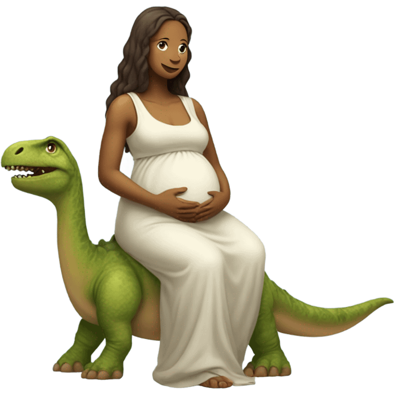 Pregnant jesus riding a dinosaur  emoji