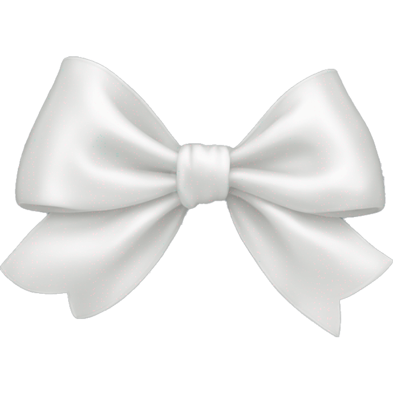 white satin bow emoji