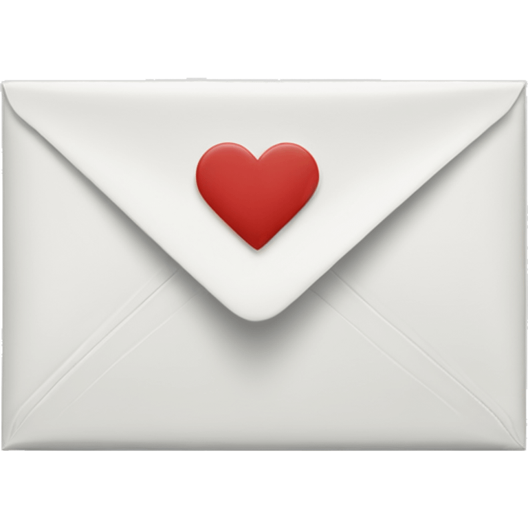 White envelope with kiss mark on it  emoji