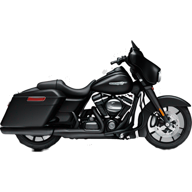 Harley Davidson street glide black emoji