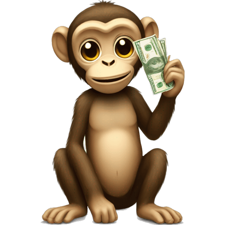 Monkey with cash  emoji