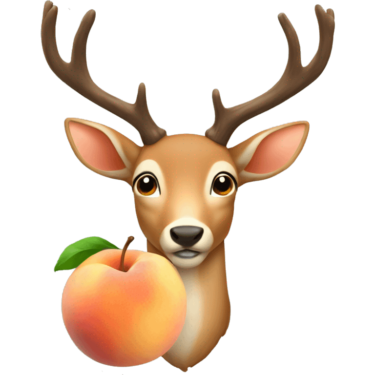 DEER WITH PEACH emoji