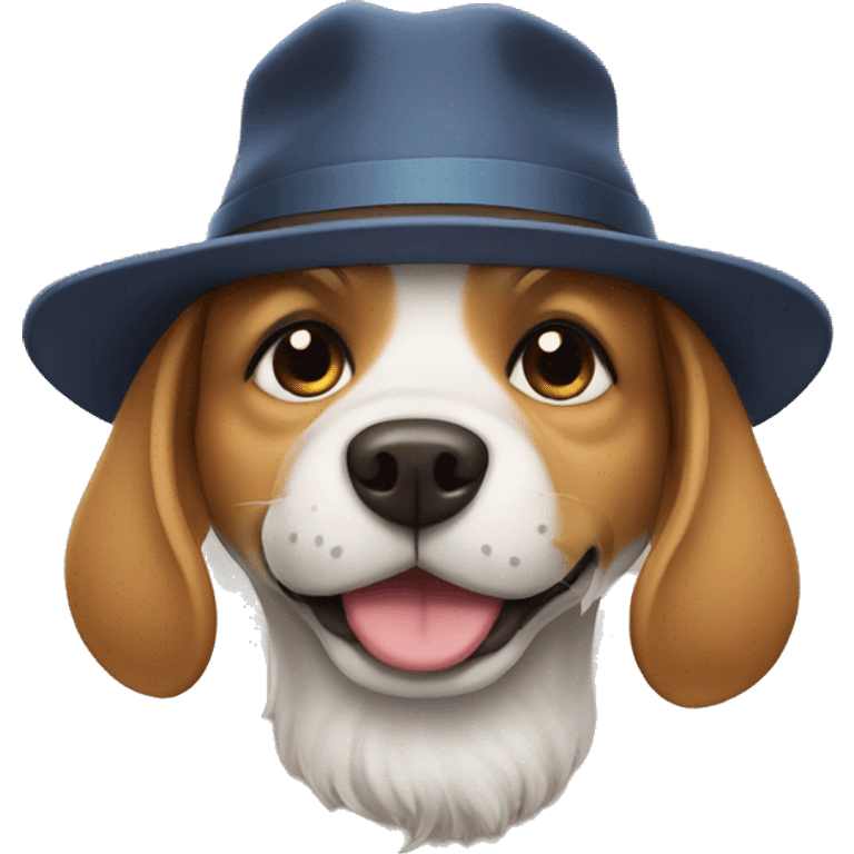 Dog with hat emoji